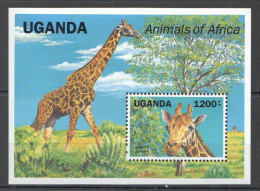 Uganda (Ouganda) - 1991 - Mammals: Giraffe - Yv Bf 148 - Sonstige & Ohne Zuordnung
