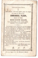 Ellezelles 1812 - 1876 , Emmanuel Fleur - Décès