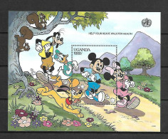 Uganda (Ouganda) - 1990 - Disney: Mickey "Help Your Healt"- Yv Bf 120 - Disney