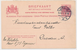 Briefkaart G. 72 Z-1 V-krt. Alkmaar - Duitsland 1910 - Entiers Postaux