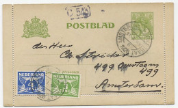 Postblad G. 13 / Bijfrankering Locaal Te Amsterdam 1926 - Entiers Postaux