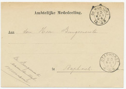 Kleinrondstempel De Wijk (Dr:) 1894 - Non Classés