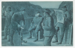 Fieldpost Postcard Germany 1917 Shaving - Shave - Razor - Newspaper - Pipe - WWI - Otros & Sin Clasificación
