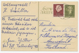 Briefkaart G. 301 A.krt / Bijfrank. Duitsland - Amersfoort 1954 - Ganzsachen