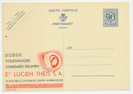 Publibel - Postal Stationery Belgium 1951 Indian - Car - Dodge - Volkswagen - Triumph - American Indians