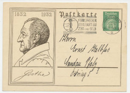 Postal Stationery Germany 1932 Goethe - Schriftsteller