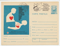 Postal Stationery Romania 1982 Red Cross - Peace - Red Cross