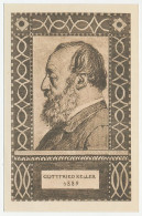 Postal Stationery Switzerland 1919 Gottfried Keller - Writer - Escritores