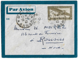 INDOCHINE 1947 N° Y&T PA8A Timbre à Date DALAT-ANNAM Verso à Voir - Brieven En Documenten