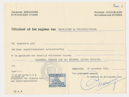 Gemeente Leges 100 CENT Apeldoorn 1961 - Steuermarken