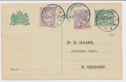 Briefkaart G. 96 B I Part. Bedrukt Dirkshorn - N. Niedorp 1921  - Entiers Postaux