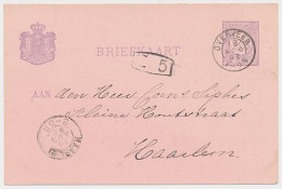 Bloemendaal - Kleinrondstempel Overveen 1892 - Unclassified