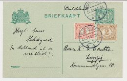 Briefkaart G. 80 A I / Bijfrankering Vlissingen - Duitsland 1910 - Postal Stationery