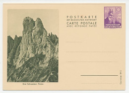 Postal Stationery Liechtenstein 1940 Mountain - Three Sister Towers - Sonstige & Ohne Zuordnung