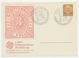Postal Stationery Germany 1939 Stamp Exhibition Ludwigsburg - Stamp Wurttemberg - Other & Unclassified
