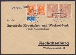 MiNr 126, "Posthorn", Waager. Paar Mit Zusatzfr., Baderfsbrief - Lettres & Documents