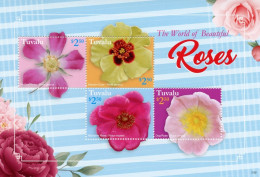 Tuvalu - 2021 - Flowers: Roses - Yv 2264/67 - Rose