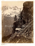 Haute-Savoie Chamonix 1875 * Cabane Du Chapeau, Bassin Fontaine, Mulets * Photo Albumine Francis Frith - Oud (voor 1900)