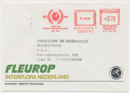 Meter Cover Netherlands 1982 60 Years Fleurop Interflora - Veenendaal - Other & Unclassified