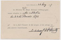 Briefkaart G. 29 Particulier Bedrukt Leiden - Duitsland 1897 - Entiers Postaux
