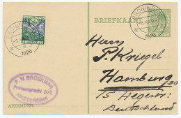 Briefkaart G. 216 / Bijfrankering Groningen - Duitsland 1926 - Entiers Postaux