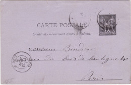 FRANCIA - INTERO POSTALE -VIAGGIATO - VIAGGIATO - 1881 - Other & Unclassified