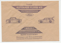 Postal Cheque Cover Germany 1966 Car - Ford - Cars