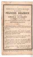 Oeudeghien 1832 - Lessines 1900 , Félicien Delcroix , Voir état Pli Dans Le Milieu - Obituary Notices