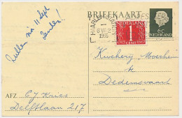 Briefkaart G. 313 / Bijfrankering Haarlem - Dedemsvaart 1956 - Entiers Postaux