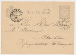 Briefkaart G. 21 Locaal Te Amsterdam 1880 - Ganzsachen