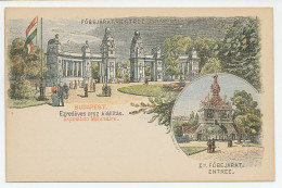 Postal Stationery Hungary 1896 Millennium Exhibition Budapest - Main Entrance - Non Classés