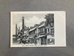 Jama Masjid Northern Gate And Bazar Delhi Carte Postale Postcard - Inde