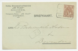 Firma Briefkaart Rouveen 1921 - Stoomzuivelfabriek - Non Classés