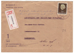 Em. Juliana Dienst Aangetekend Met B.v.O.Harderwijk 1968 - Ohne Zuordnung