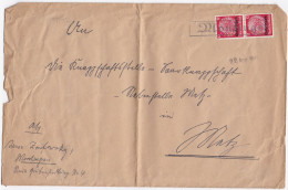 37292# HINDENBURG LOTHRINGEN LETTRE Obl MONTINGEN 22 Aout 1941 MONTOIS LA MONTAGNE MOSELLE METZ - Covers & Documents