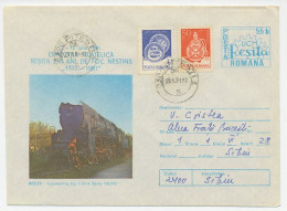 Postal Stationery Romania 1981 Steam Train - Trains