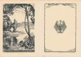 Telegram Germany 1935 - Schmuckblatt Telegramme Lake - Heather Landscape - Eagle - Non Classés