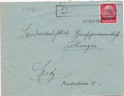 37293# HINDENBURG LOTHRINGEN LETTRE ZILLING ZILLINGEN Obl MITTELBRONN 10 Avril 1941 MOSELLE METZ - Lettres & Documents