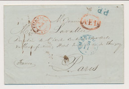 Amsterdam - Parijs Frankrijk 1839 - 2 Pay-Bas / Valnes 2 - A.E.D - ...-1852 Préphilatélie