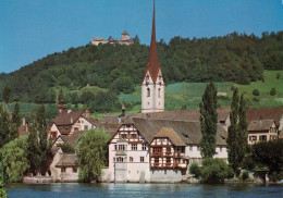 1 AK Schweiz * Gesamtansicht Des Ehemaligen Klosters St. Georgen In Stein Am Rhein Und Die Burg Hohenklingen * - Stein Am Rhein