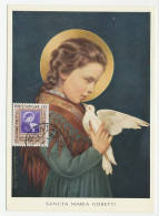 Maximum Card Vatican 1953 Sancta Maria Goretti - Pigeon - Autres & Non Classés