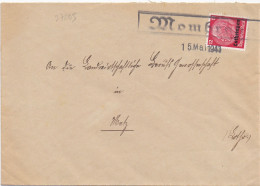 37294# HINDENBURG LOTHRINGEN LETTRE Obl MOMBRONN 15 Mai 1941 MONTBRONN MOSELLE METZ - Covers & Documents