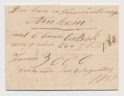 Nijkerk - Arnhem 1855 - Begeleidingsbrief - ...-1852 Prephilately