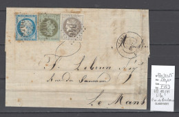 France - Lettre Lille- Affranchissement 09/1871 - Emision De Bordeaux - 1849-1876: Classic Period