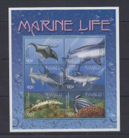 Tuvalu - 2000 - Fishes, Turtle - Yv 808/13 - Fische