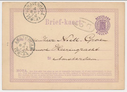 Briefkaart G. 4 S Gravenhage - Amsterdam 1874 - Ganzsachen