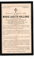 Ellezelles 1820 - 1902 , Marie Judith Rolland - Décès