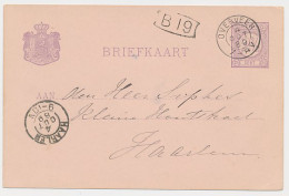 Kleinrondstempel Overveen 1889 - Non Classés
