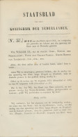 Staatsblad 1863 : Spoorlijn Goor - Duitsche Grenzen - Documents Historiques