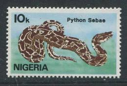 Nigeria:Unused Stamp Snake, Python Sebae, 1986, MNH - Serpents